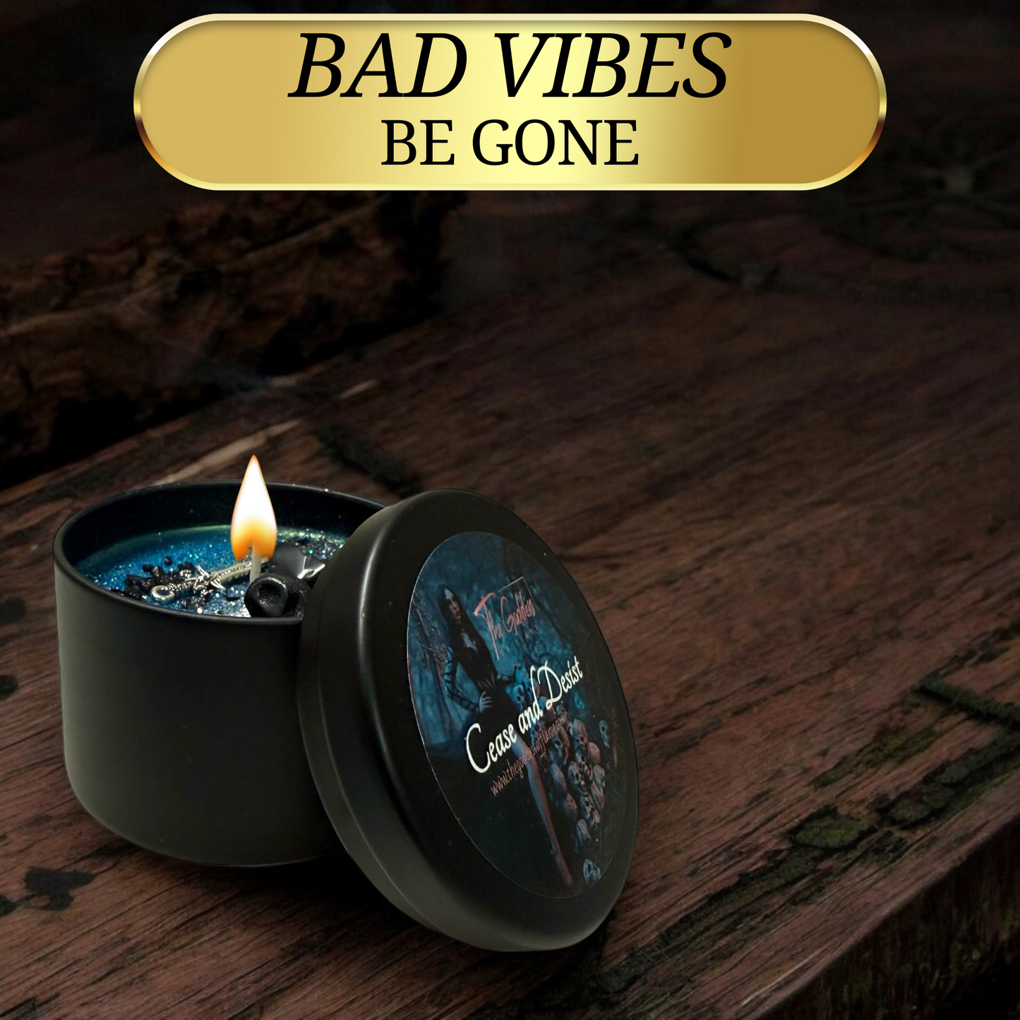 Cease And Desist Spell Candle - Protection, Removing Blockages and CutTies