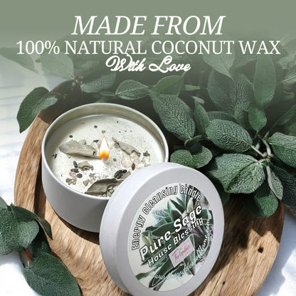 Pure Sage House Blessing Cleansing Energy Ritual Magic Spell Candle