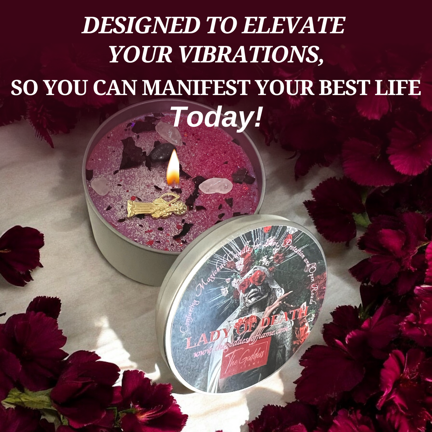 Lady of Death ( Santa Muerte) Offering Spell Candle