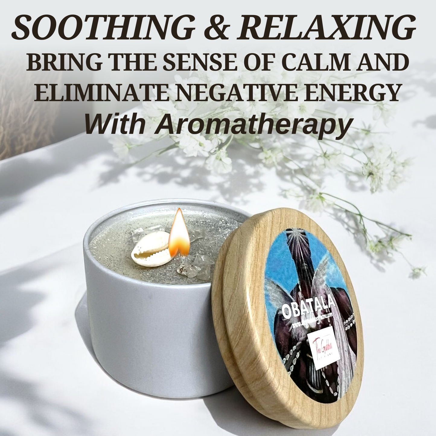 Obatala Spiritual Offering Spell Candle for Healing, Peace, Protection and Power
