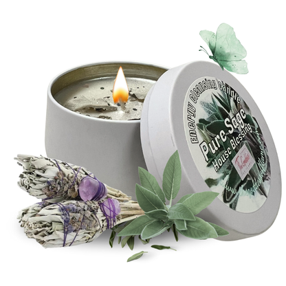 Pure Sage House Blessing Cleansing Energy Ritual Magic Spell Candle