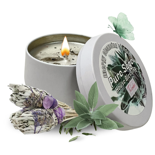 Pure Sage House Blessing Cleansing Energy Ritual Magic Spell Candle