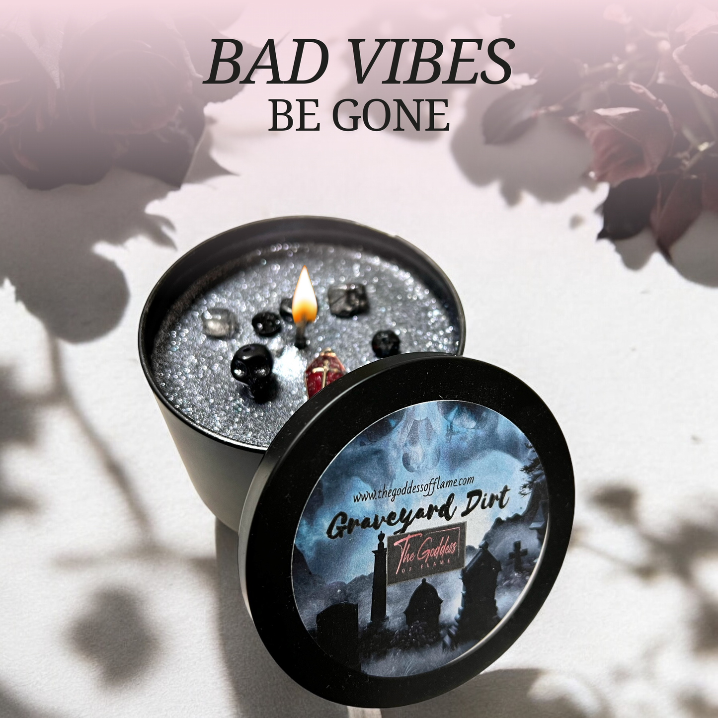 Graveyard Dirt Spiritual Candle for Necromancy, Protection and Banishing
