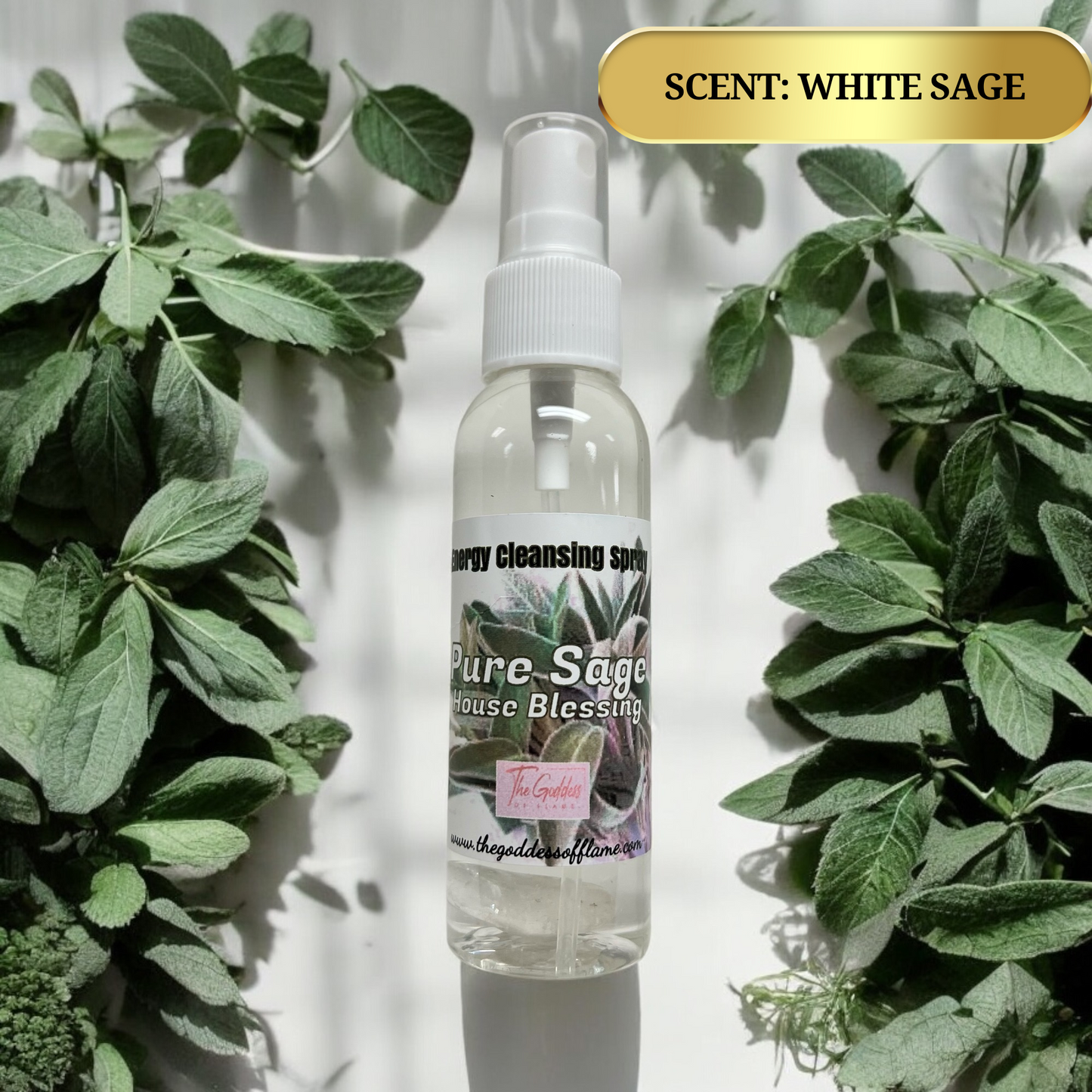 Pure Sage House Blessing Spray- Smudging, Energy Cleansing & Removing Negativity